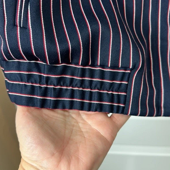 Banana republic red, white, & blue striped bomber jacket Small - Picture 4 of 9